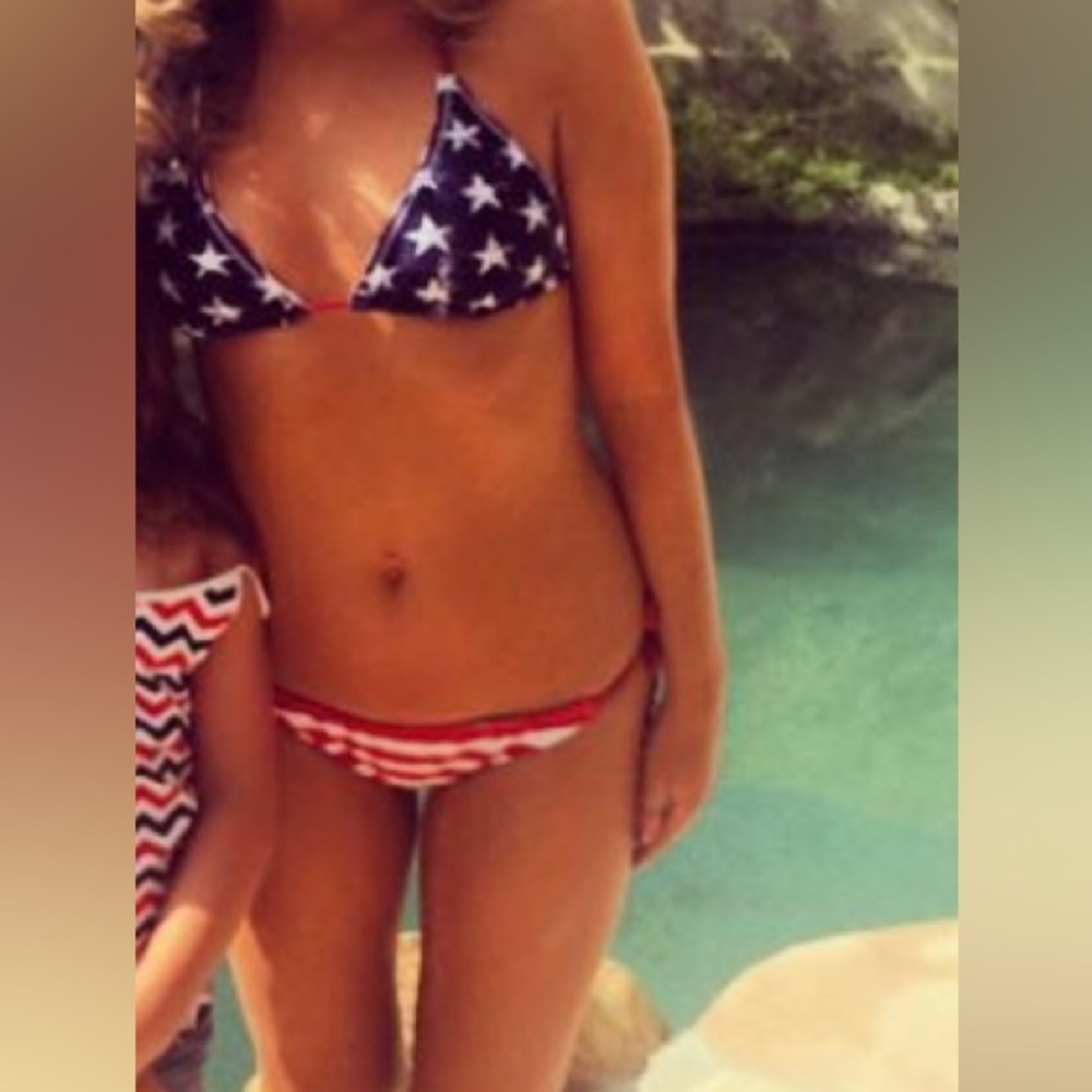 American flag bikini- top reversible
